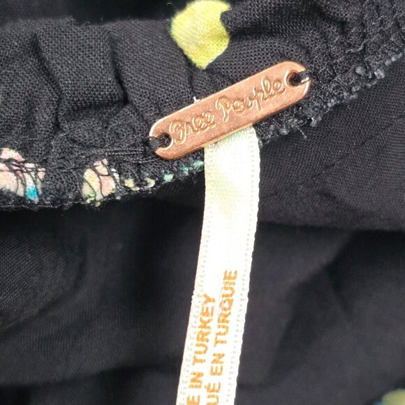 Free‎ People Womens Like A Lady Mini Dress Black Floral Tie Back Size Small Boho - Picture 9 of 15